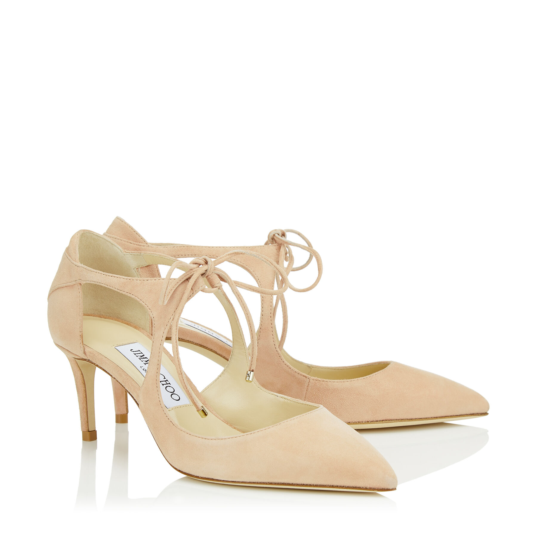 Powder Pink Suede Pointy Toe Pumps VANESSA 65 CORE 2019 JIMMY CHOO