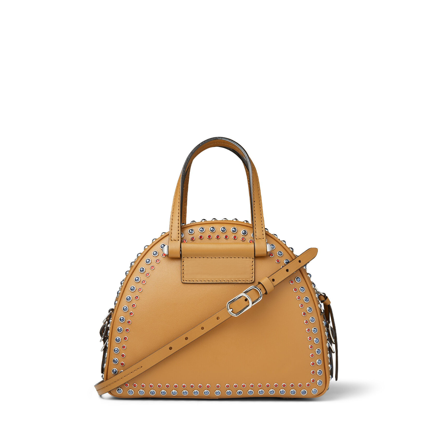 Cuoio Calf Leather Bowling Handbag with Cabouchon Studs | VARENNE
