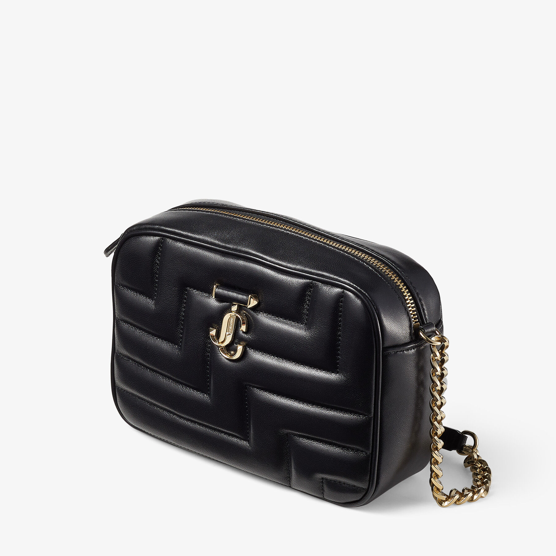 VARENNE CAMERA/M Black Quilted Nappa Leather Camera Bag Winter 2022