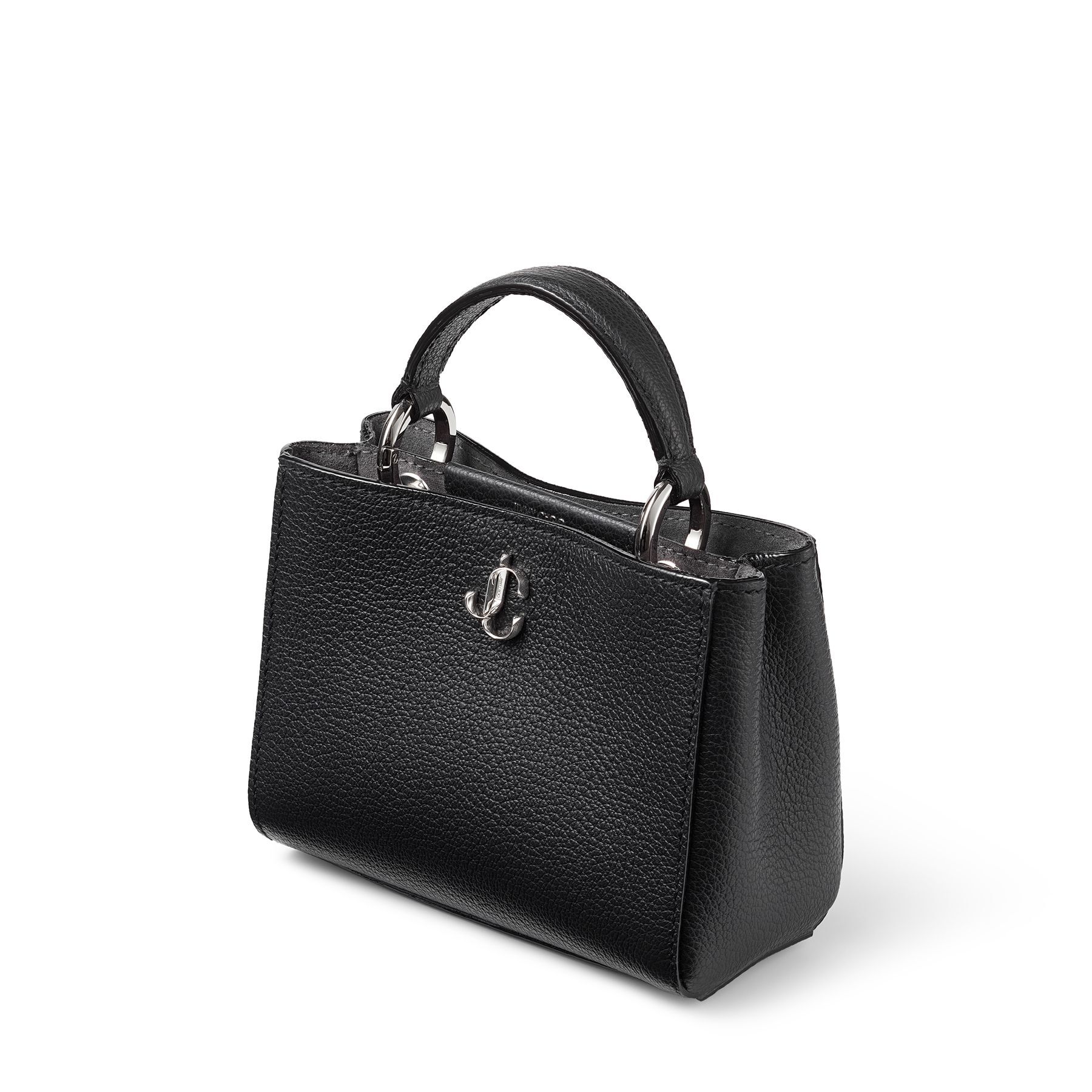 Black City Grainy Calf Leather Mini Handbag | VARENNE TOPHNDL MINI 