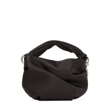 gray evening bag