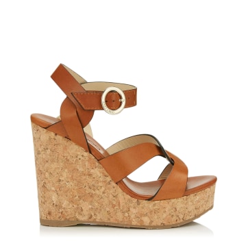 Jimmy choo best sale tan wedges