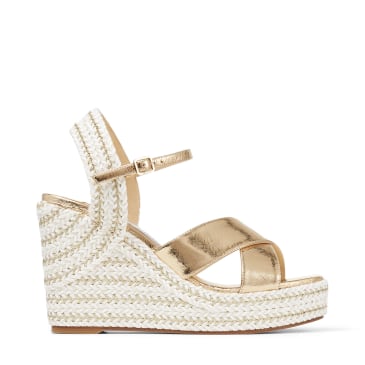 Jimmy choo white wedges clearance
