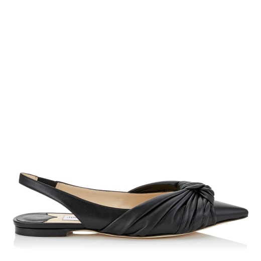 closed toe open back flat shoes