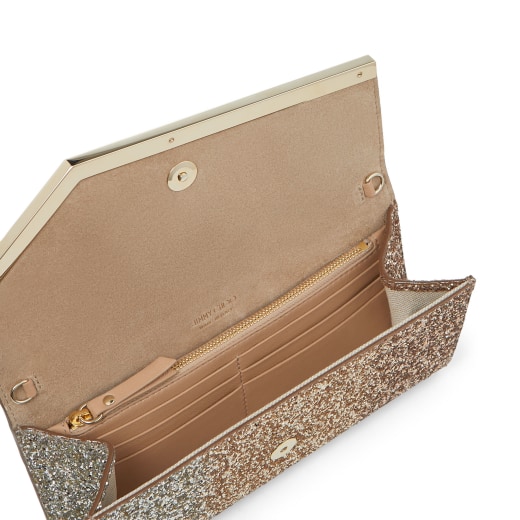 rose gold shimmer clutch bag