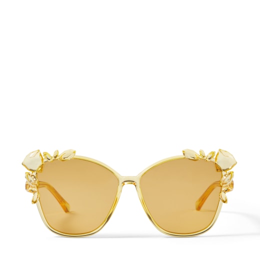 yellow transparent sunglasses