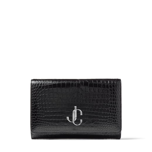 black shiny clutch