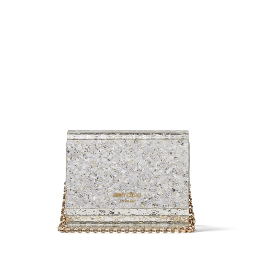 Champagne Coarse Glitter Acrylic Mini Clutch Bag | MICRO CANDY | High ...