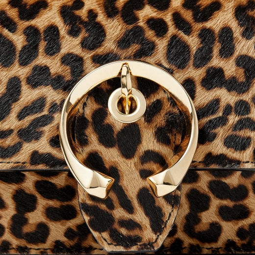 Natural Leopard-Print Pony Super Mini Bag with Metal Buckle | MINI ...
