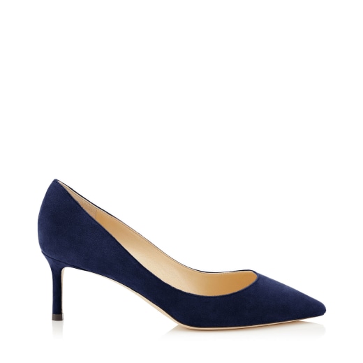 Navy Suede Pointed Pumps | ROMY 60 | 24:7 Icons | JIMMY CHOO