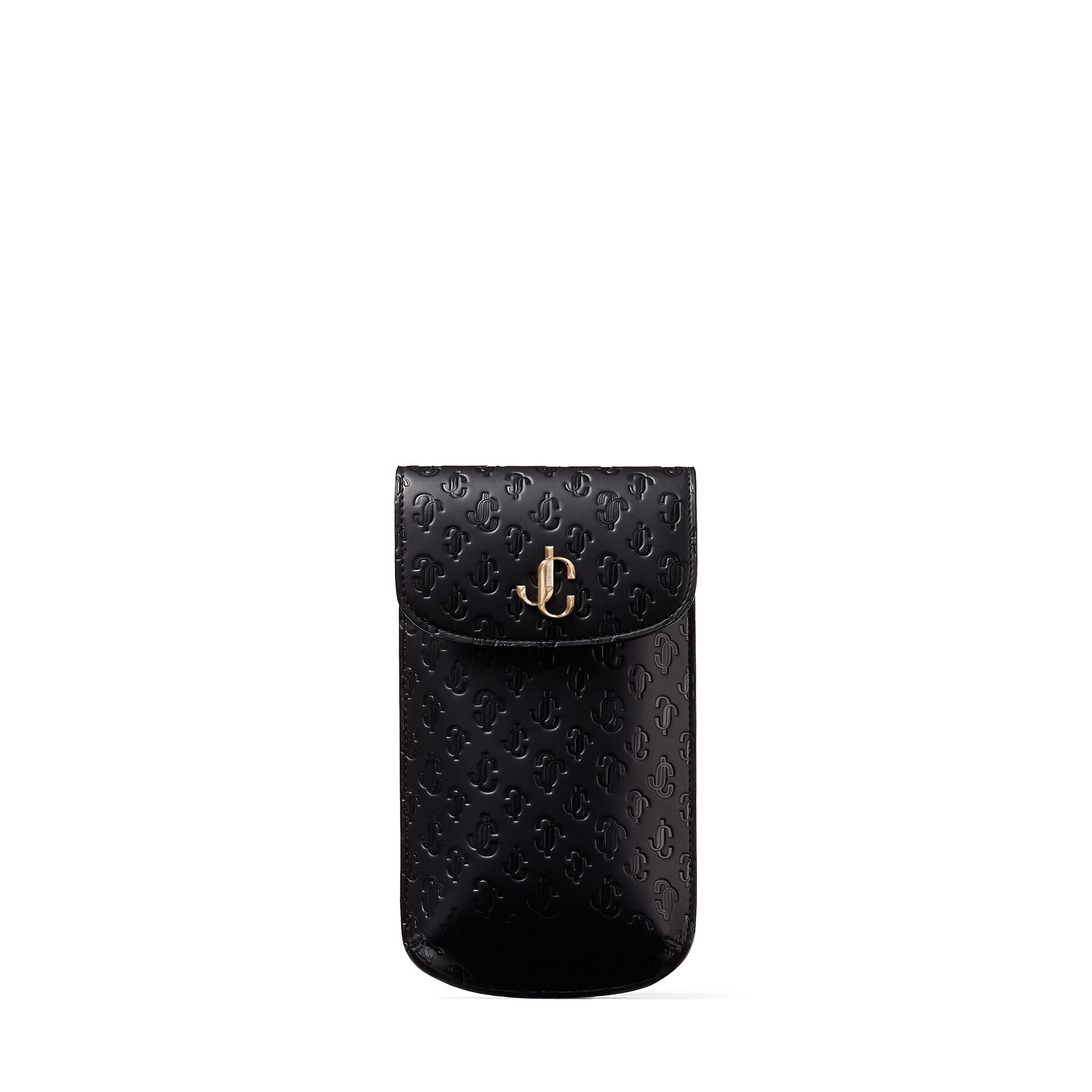 Black JC Monogram Leather Phone Case | VARENNE PHONE CASE | Autumn 