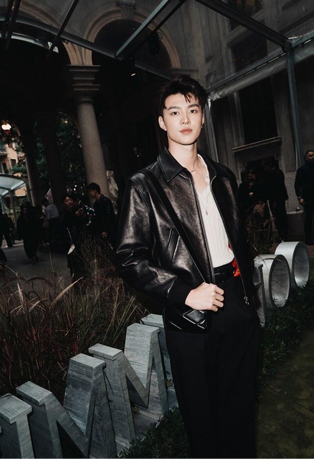 Collage of runway and detail shots from Jimmy Choo Spring 2026 at Milan Fashion Week, showcasing footwear, handbags, and guests in eveningwear.