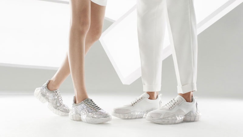 スニーカー Jimmy Choo 'Diamond X' Sneakers ダイヤモンド X II / M | ブラックレザー・スニーカー | ジミー