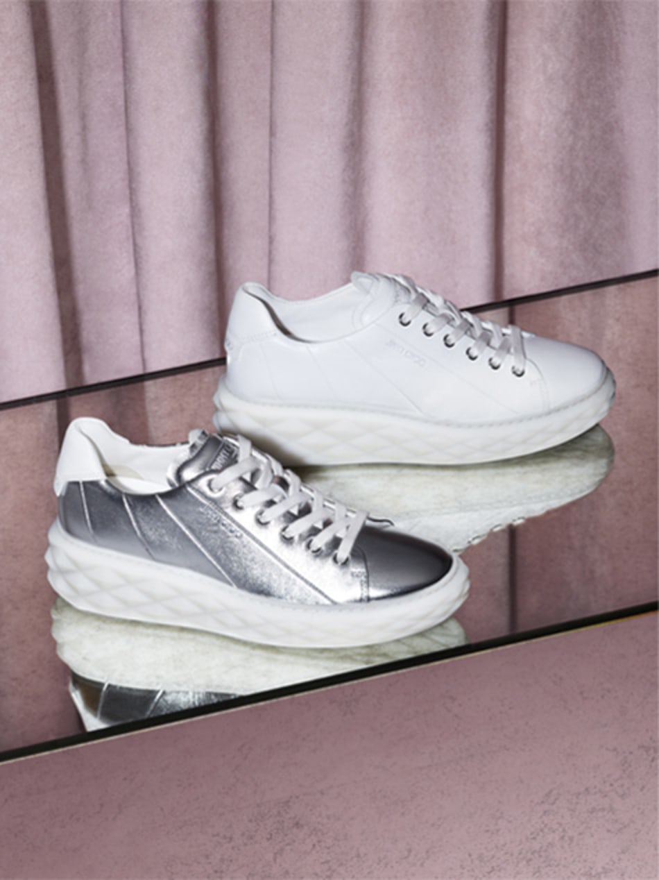 【Jimmy Choo】エリサ 45mm レザーヒール JIMMY CHOO Elisa 45 embellished metallic leather Mary Jane