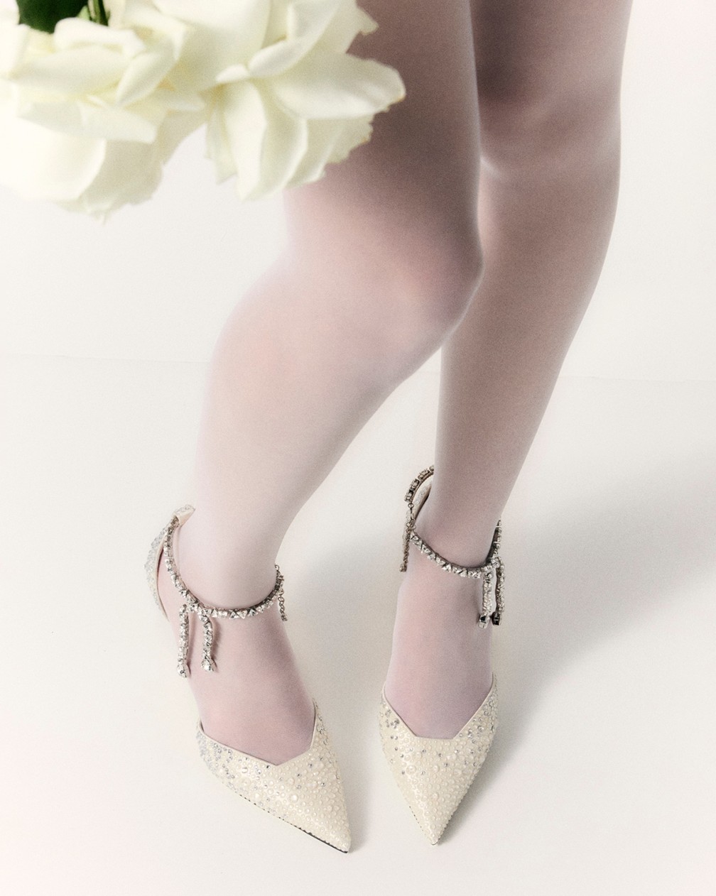 Jimmy Choo crystal-embellished Maryanne mule and Bon Bon handbag