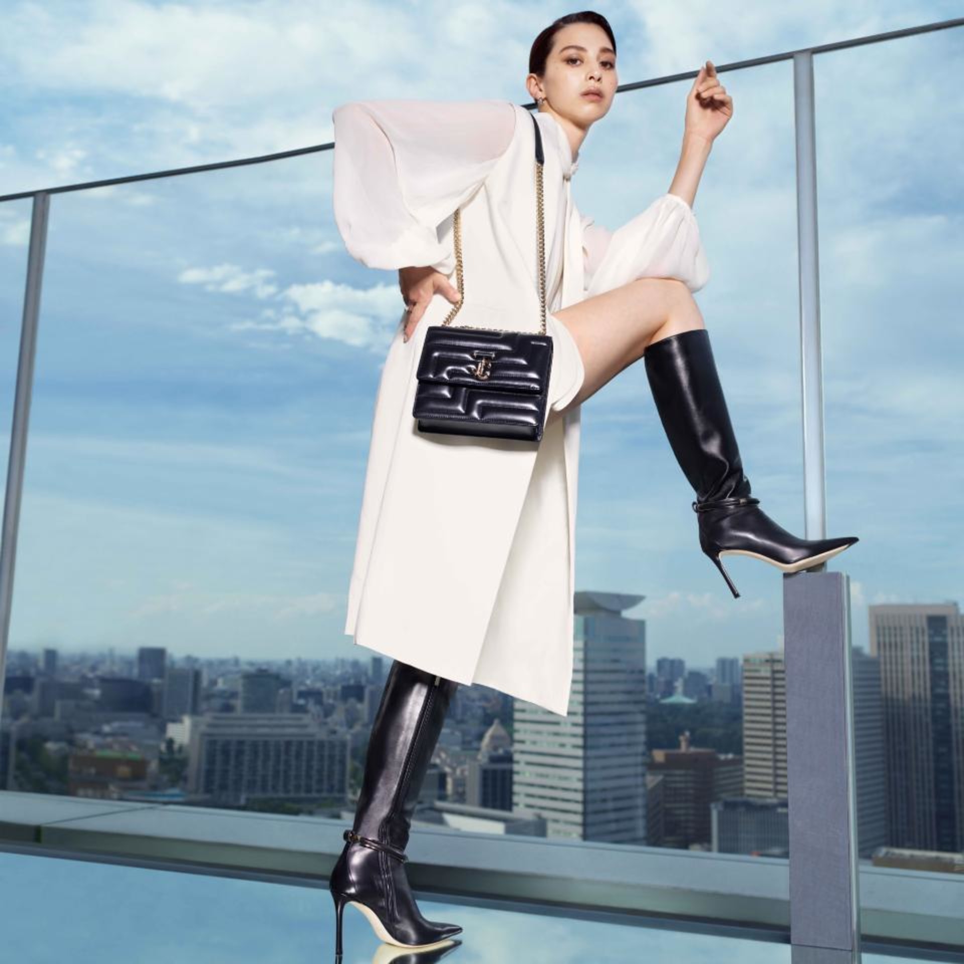 Jimmy Choo Varenne キルティング クラッチバッグ | ブラック