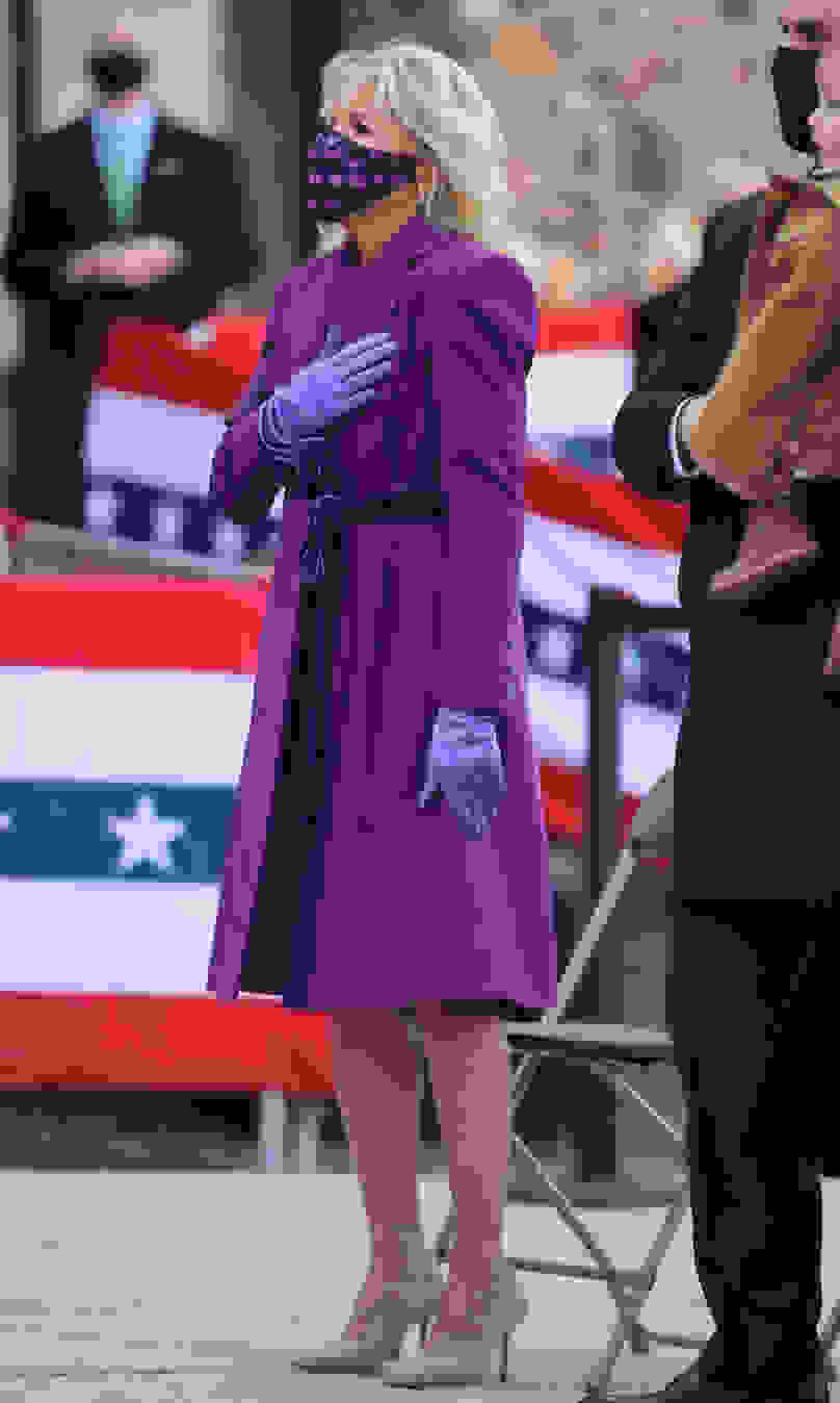 Incoming First Lady Dr. Jill Biden wearing LOVE