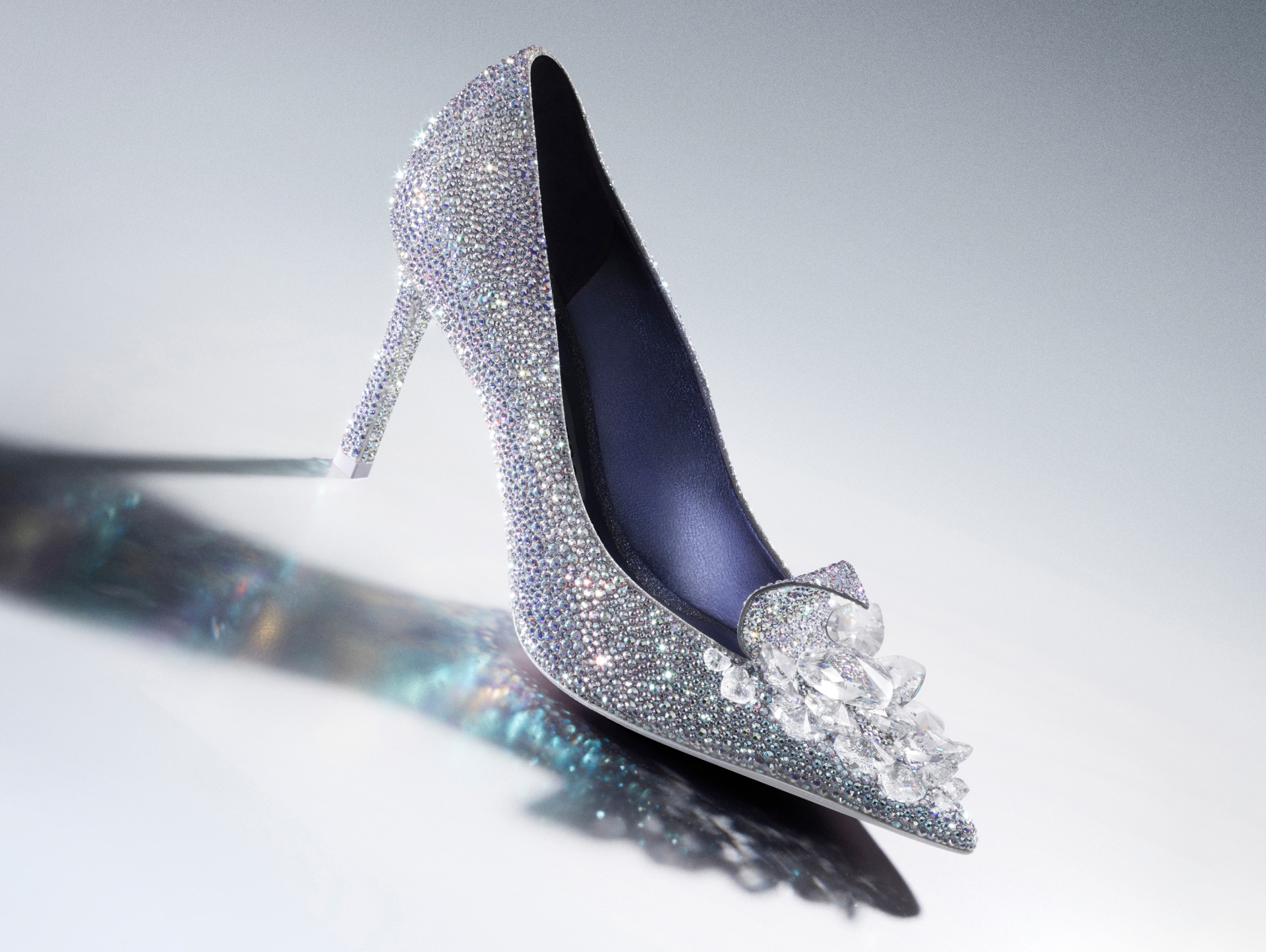 Jimmy Choo Swarovski crystal-encrusted Saeda shoes and Bon Bon handbag