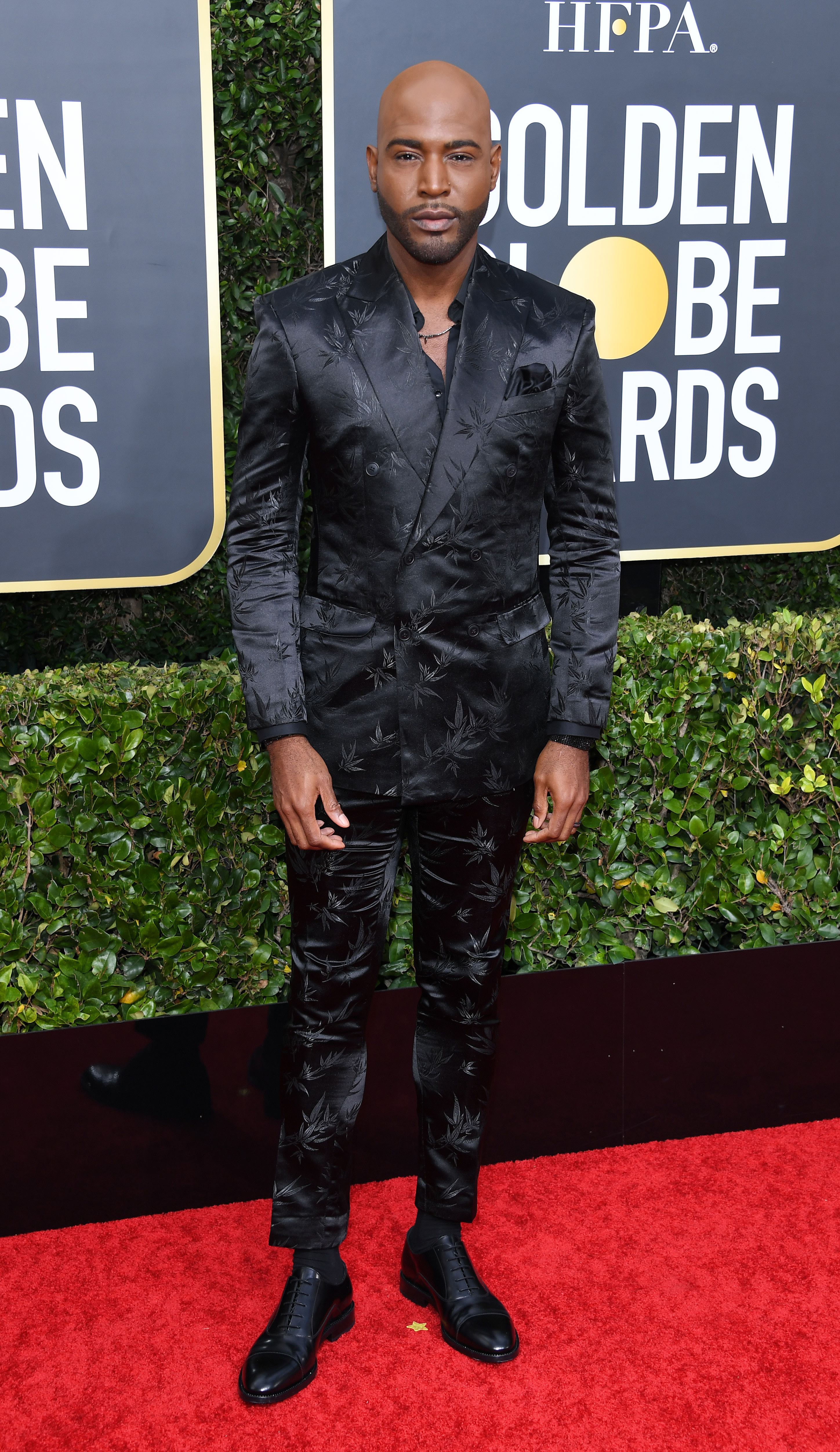Karamo Brown Wearing Falcon Spotted Choo World Jimmy Choo