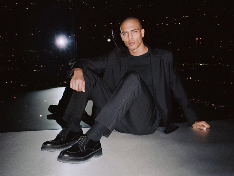 Jimmy Choo men's black lace-up shoes