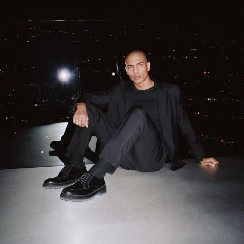 Jimmy Choo men's black lace-up shoes