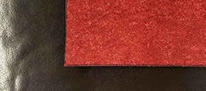 Reverse contrast colour leather