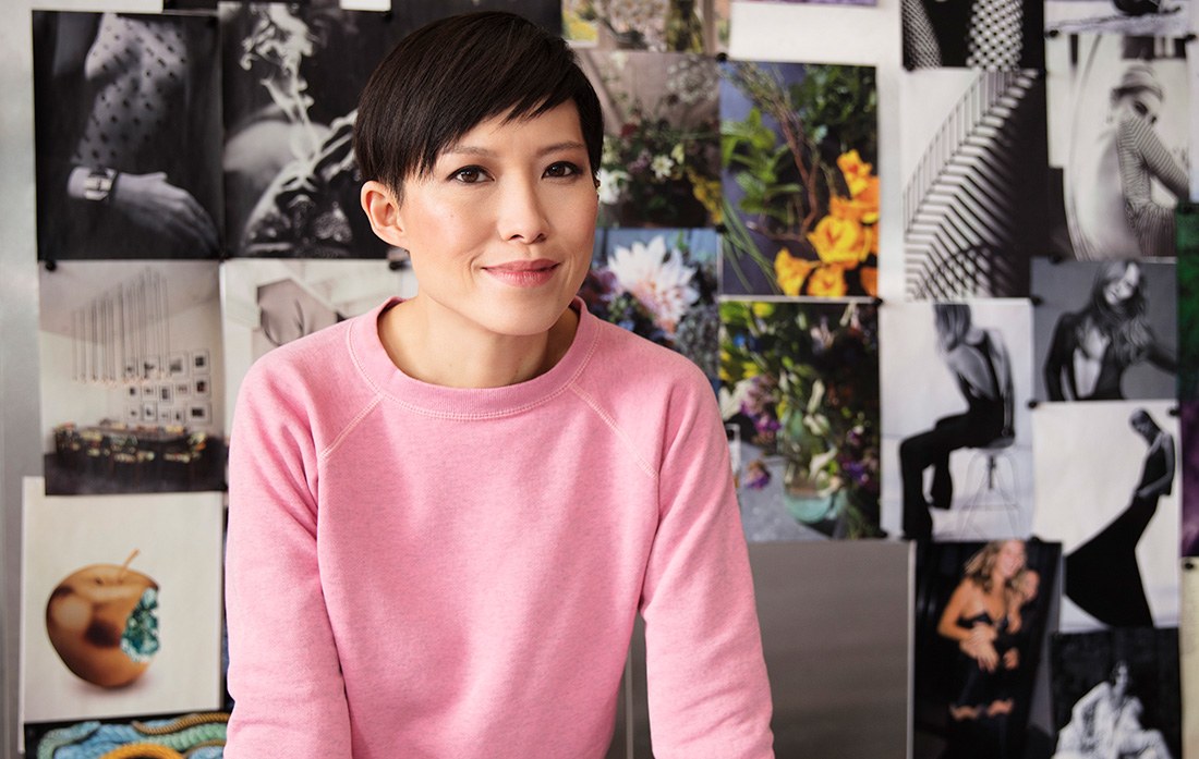 Sandra Choi in her design studio