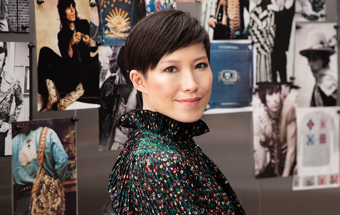 Sandra Choi in her design studio