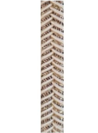 LIZARD EMBOSSED METALLIC LEATHER W/METALLIC BRAID